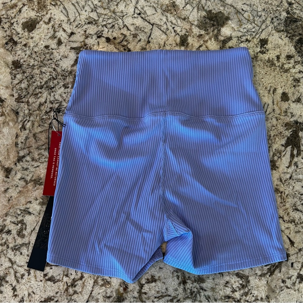 NWT carbon38 Ribbed Shortie Digital Lavender‎ purple women’s size small shorts - Picture 4 of 10
